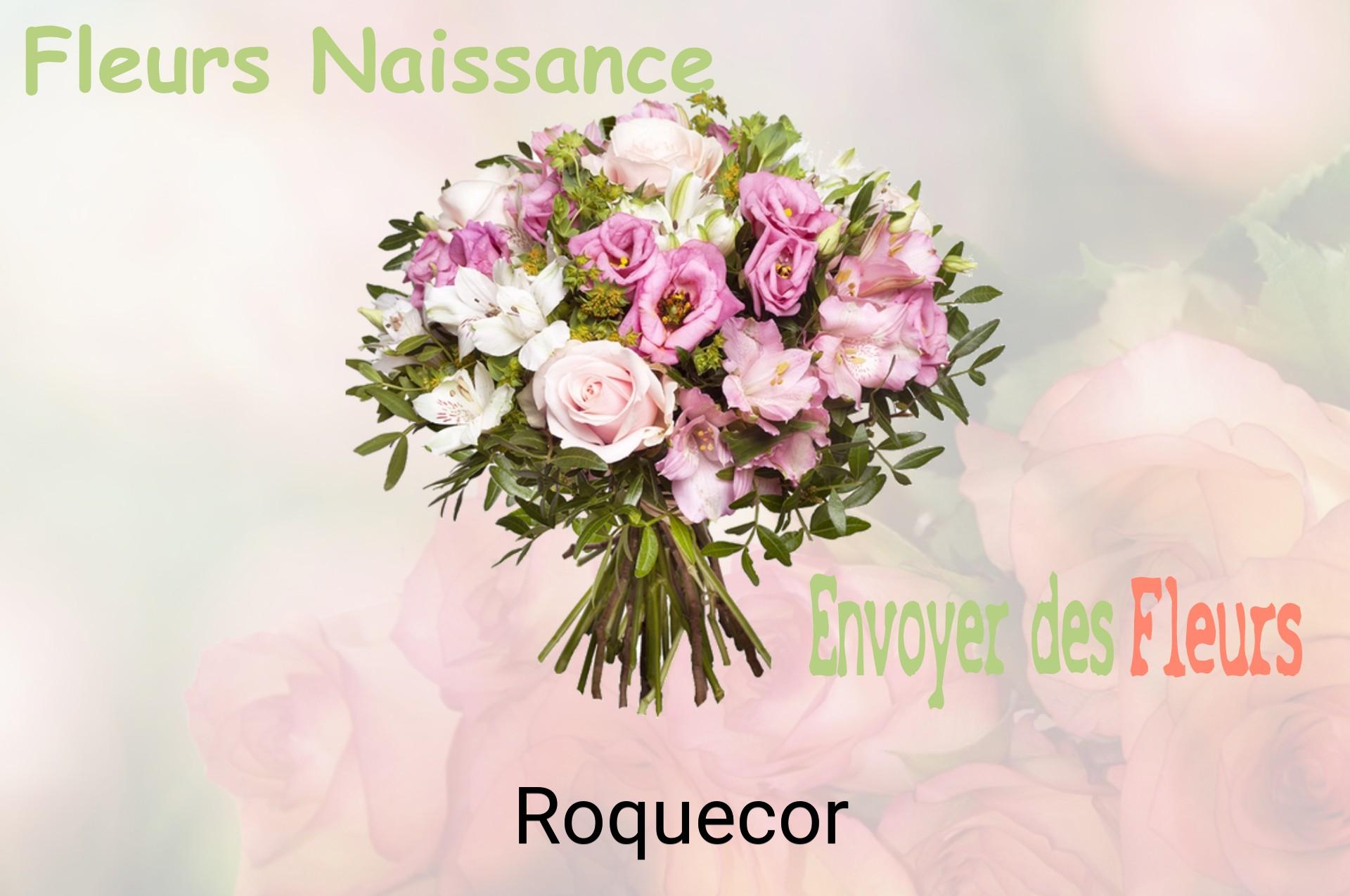 Bouquet de fleurs de naissance livré à Roquecor
